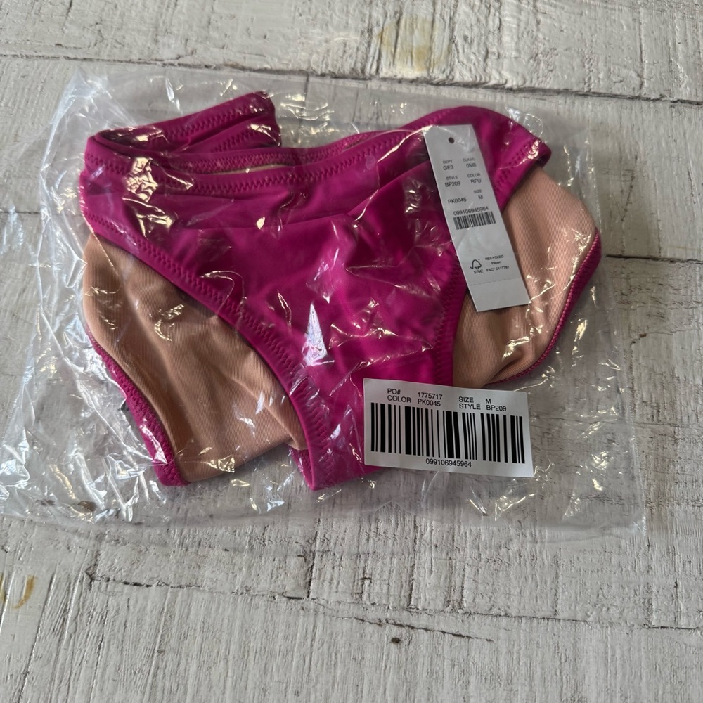 J.Crew Heritage 1989 Bikini Bottom NWT size Medium Radiant Fuchsia High-Leg - Picture 11 of 12